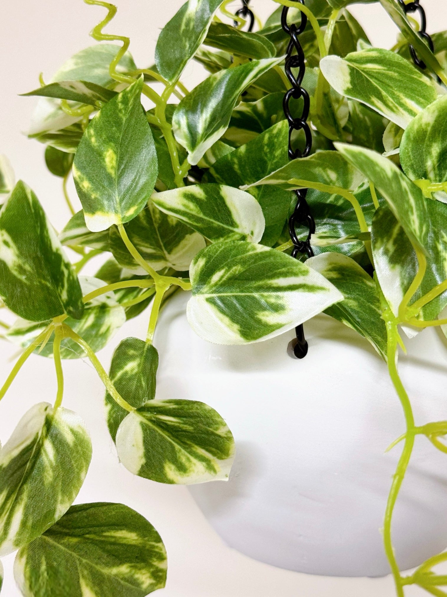 【香港現貨】仿真常春藤吊籃盆栽 (48cm) | 垂吊植物 麻繩陶盆 English Ivy - Midoria