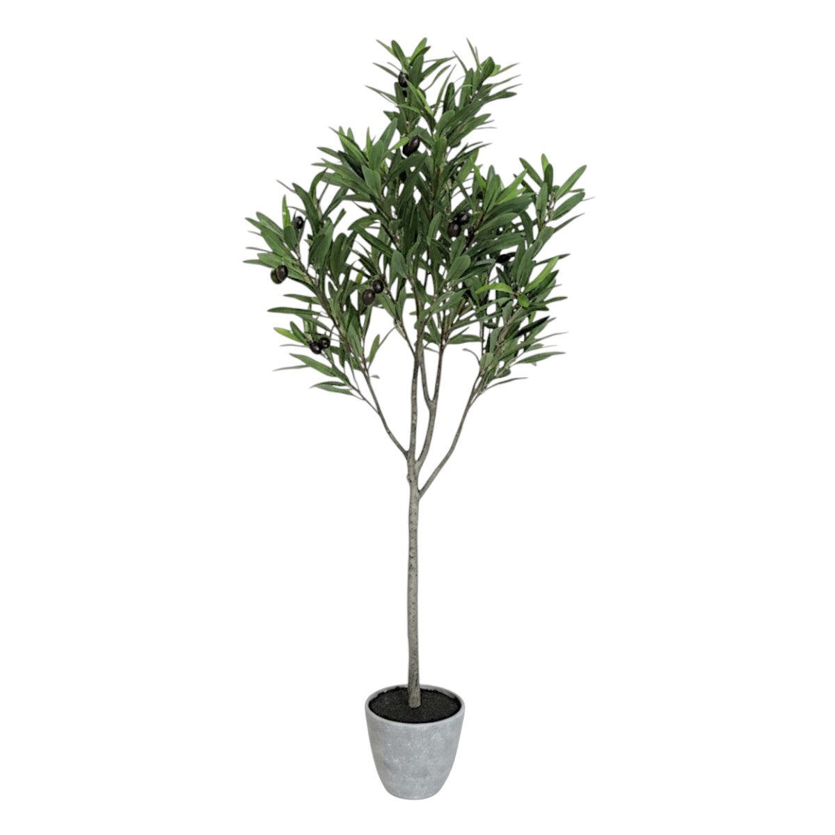 114cm 仿真橄欖樹室內綠植盆栽 (水泥紋膠盆)