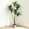 154cm 仿真巴西鐵樹大型綠植盆栽 (水泥紋膠盆)｜北歐現代風室內植物 Dracaena Tree