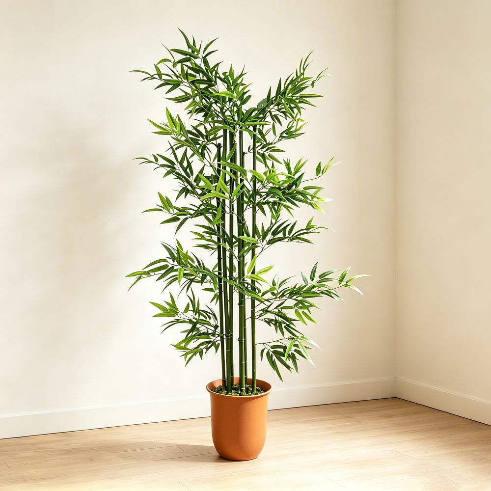 155cm 仿真竹大型綠植盆栽 (膠盆款)｜新中式禪意室內植物 Bamboo