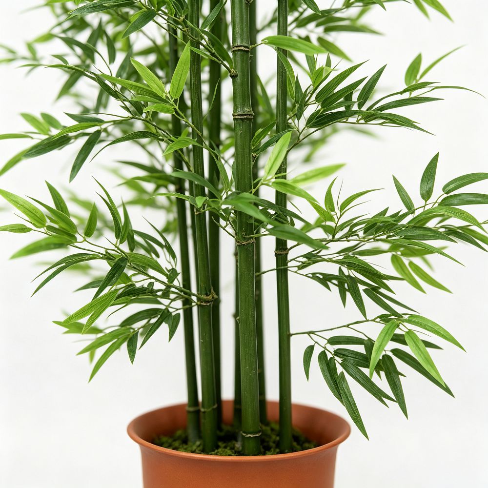 155cm 仿真竹大型綠植盆栽 (膠盆款)｜局部特寫
