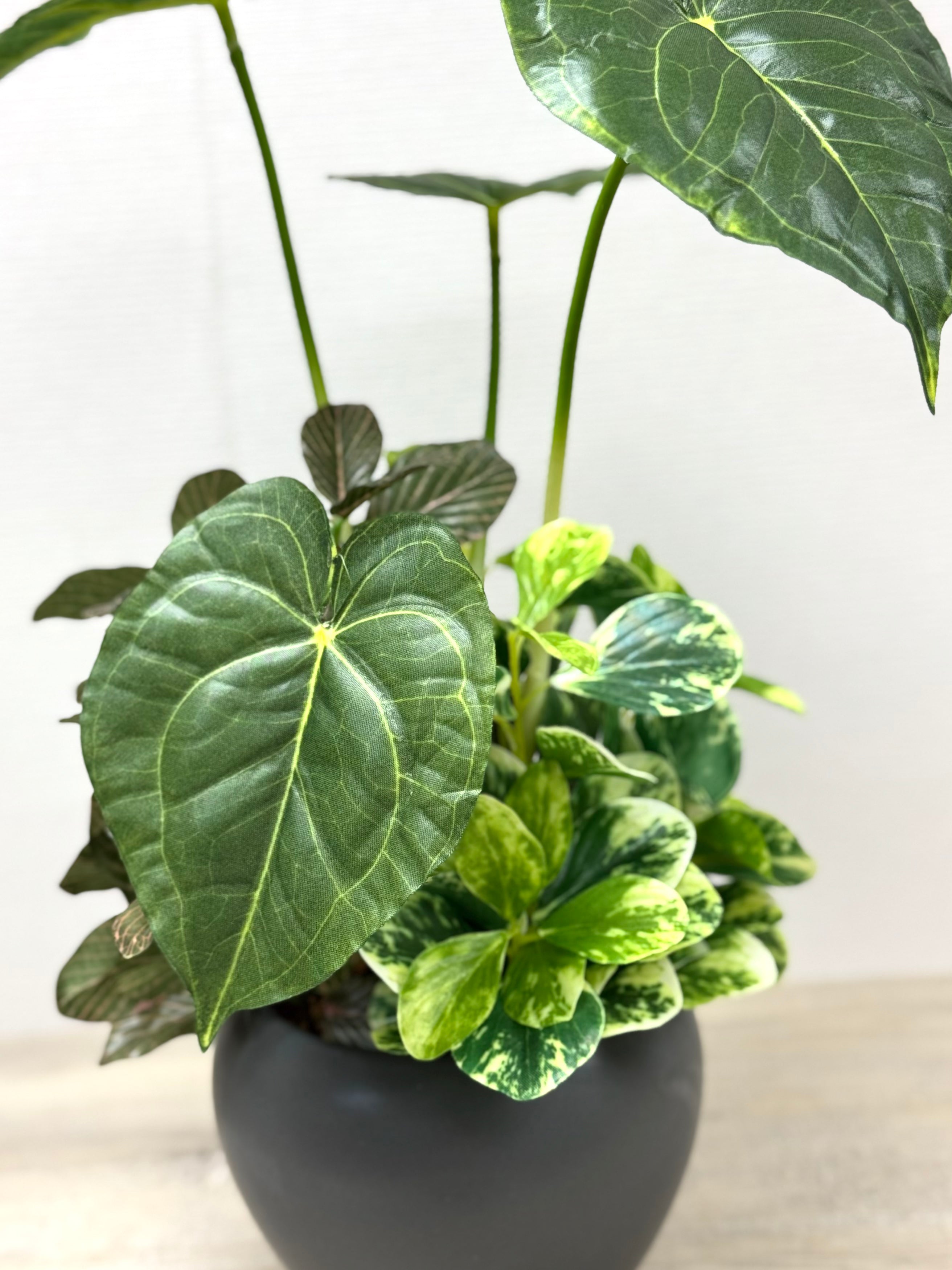 32cm 仿真海芋搭配迷你葉盆栽 Alocosia & Mini Leaf